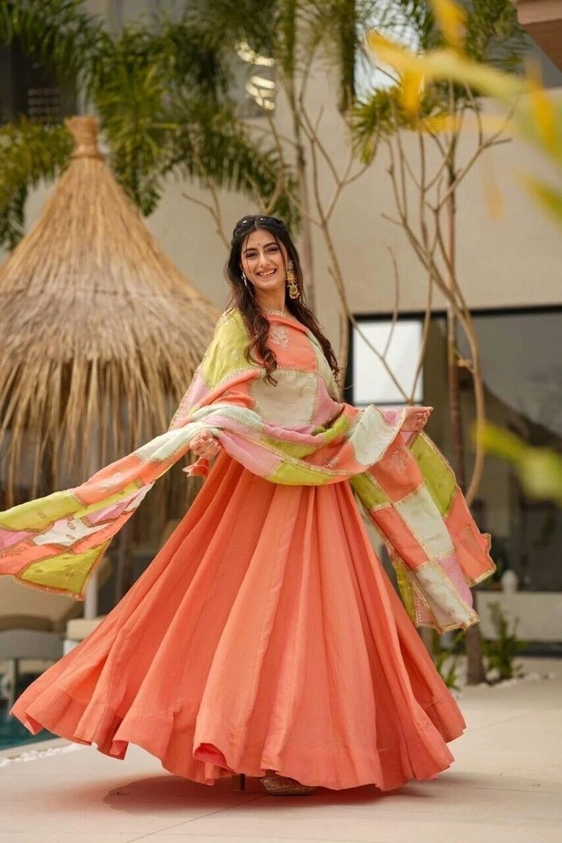 Indian Bollywood Tunic Kurti Designer Party Wear Kurta Flared Anarkali Suit Set - 001FASHIONFORWARD