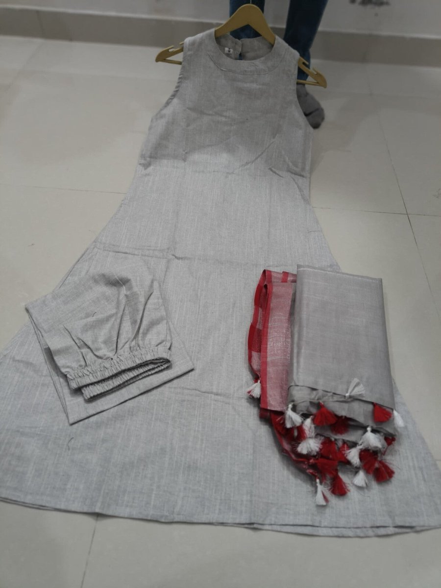 Indian Cotton Salwar Kameez Women Bollywood Party Wear Top Tunic Kurti Set - 001FASHIONFORWARD