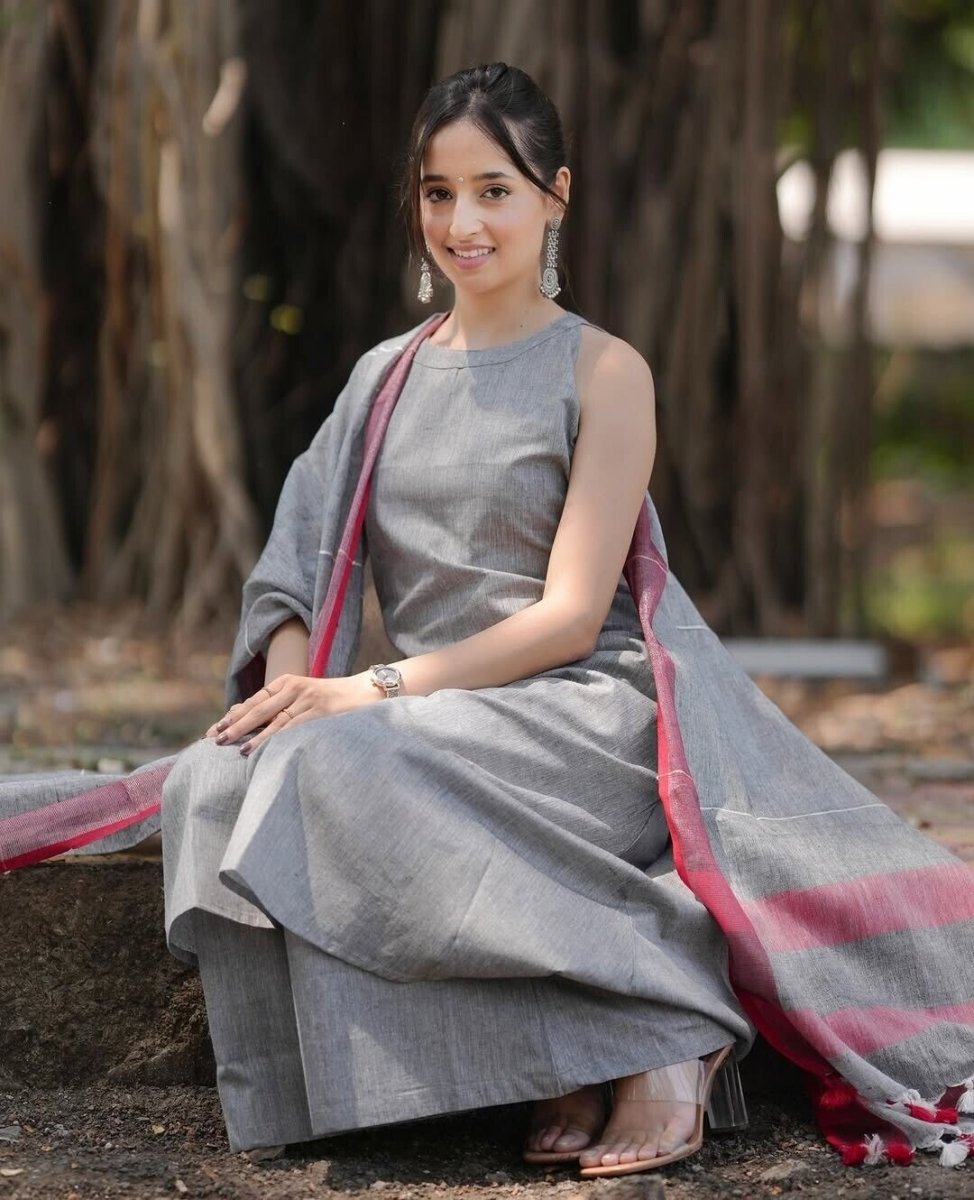Indian Cotton Salwar Kameez Women Bollywood Party Wear Top Tunic Kurti Set - 001FASHIONFORWARD