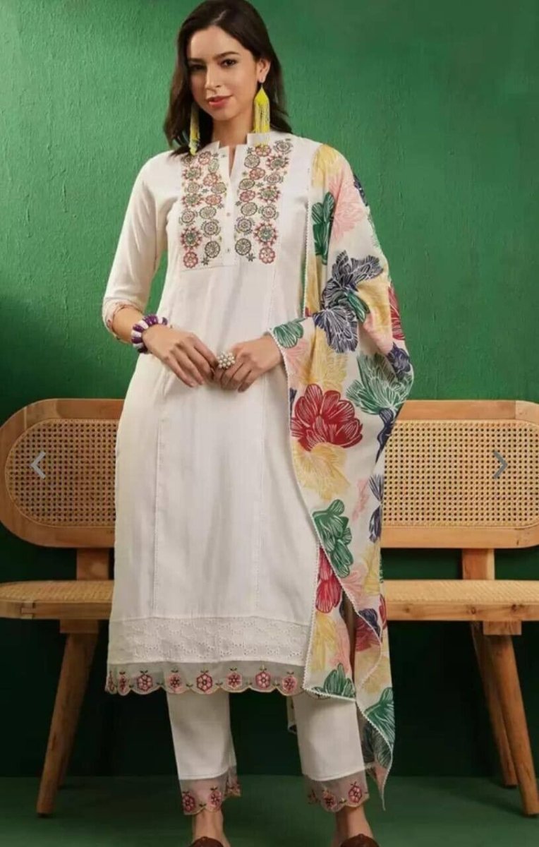 Indian Georgette Salwar Kameez with Dupatta for Women - Designer Kurta Salwar - 001FASHIONFORWARD