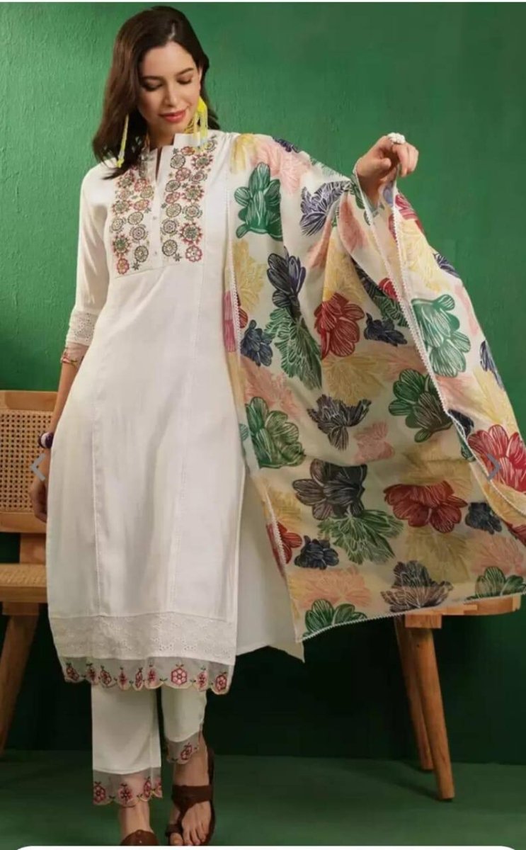 Indian Georgette Salwar Kameez with Dupatta for Women - Designer Kurta Salwar - 001FASHIONFORWARD