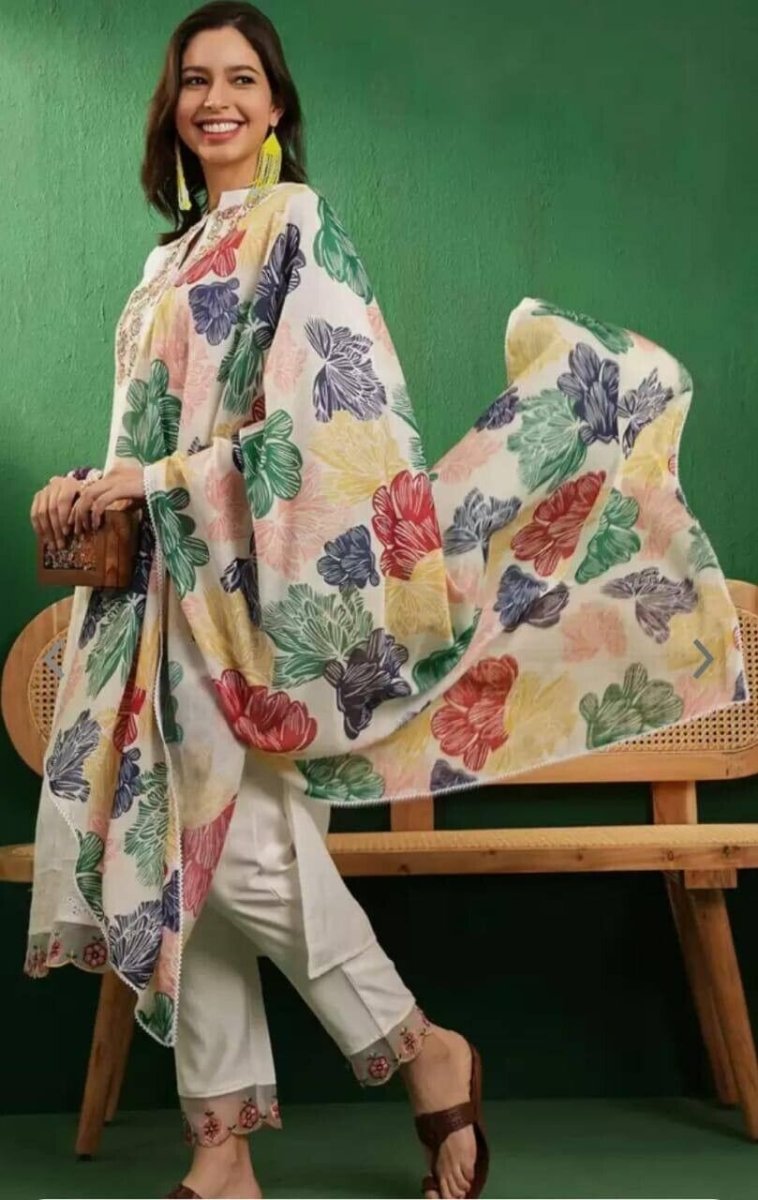 Indian Georgette Salwar Kameez with Dupatta for Women - Designer Kurta Salwar - 001FASHIONFORWARD