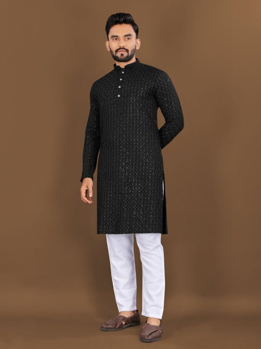 Indian Men's Designer Wedding Ethnic Wear Bollywood Eid Wear Kurta Payjama Dress - 001FASHIONFORWARD