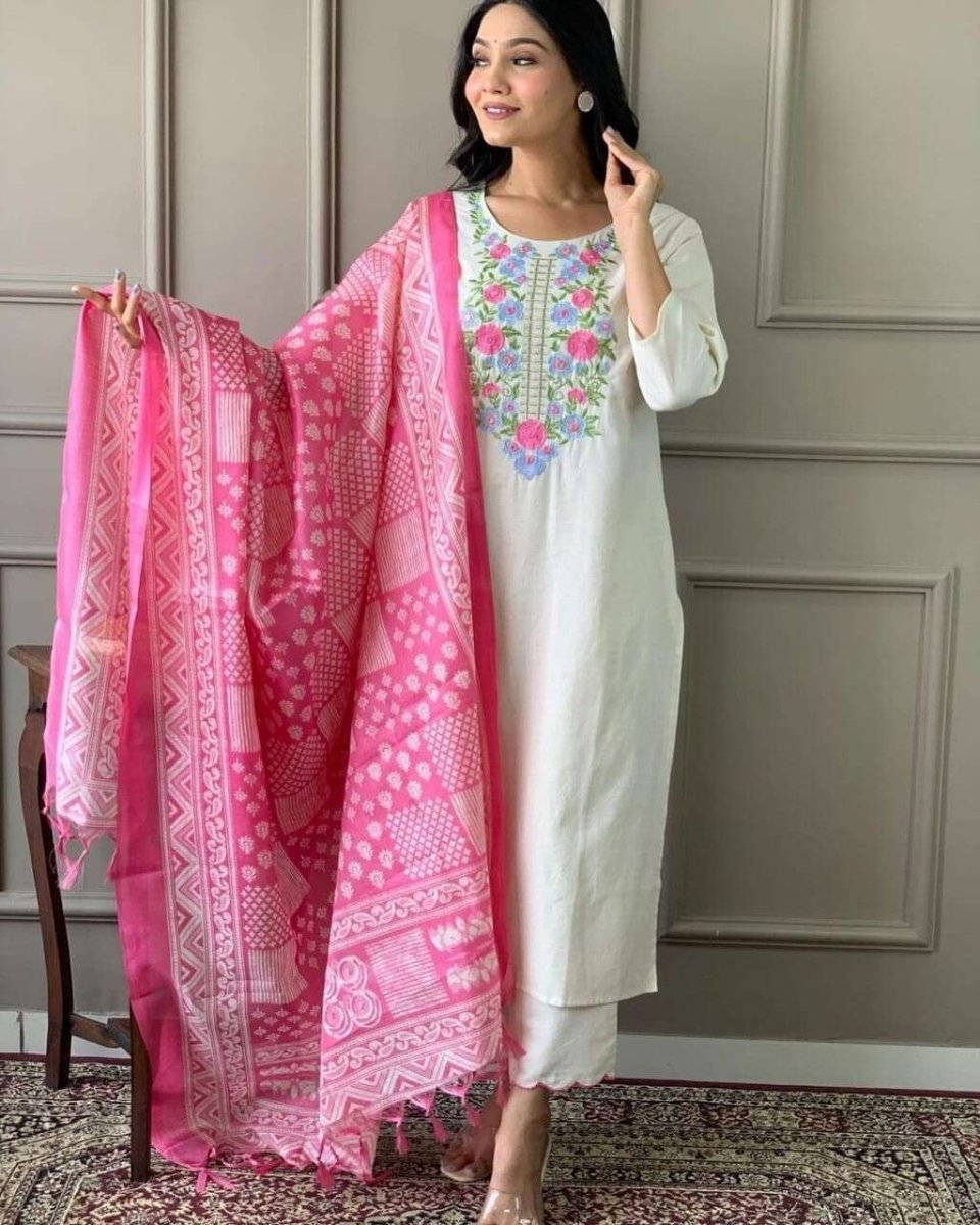 Indian Salwar Kameez Suit Designer Pakistani Bollywood Party Wear Cotton Dress - 001FASHIONFORWARD
