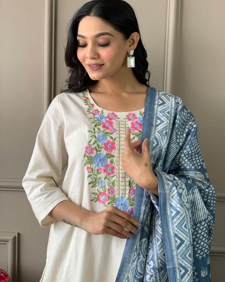 Indian Salwar Kameez Suit Designer Pakistani Bollywood Party Wear Cotton Dress - 001FASHIONFORWARD