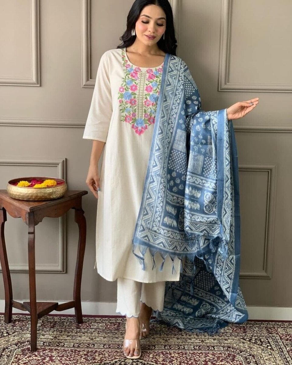 Indian Salwar Kameez Suit Designer Pakistani Bollywood Party Wear Cotton Dress - 001FASHIONFORWARD