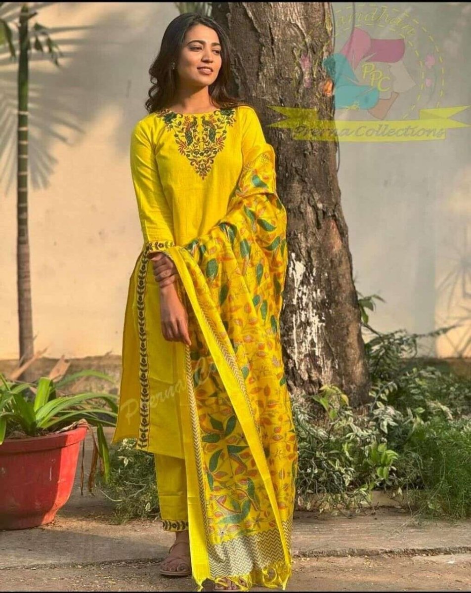 Indian Salwar Kameez Suit Designer Pakistani Bollywood Party Wear Wedding Cotton - 001FASHIONFORWARD