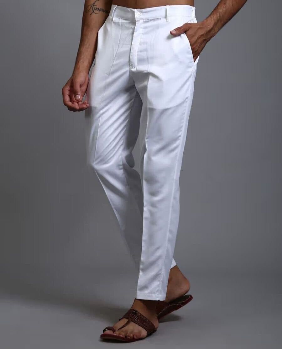 Mens Polo Stretch Pants Slim Fit Casual Cotton Skinny Trouser Dress Pants 34 - 44 - 001FASHIONFORWARD
