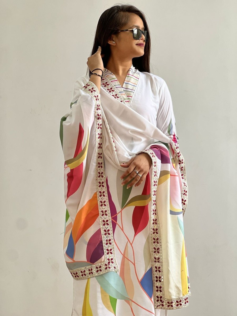 Muslin Cotton Dress Salwar Kameez Ready To Wear Suits Indian Wedding Bollywood - 001FASHIONFORWARD