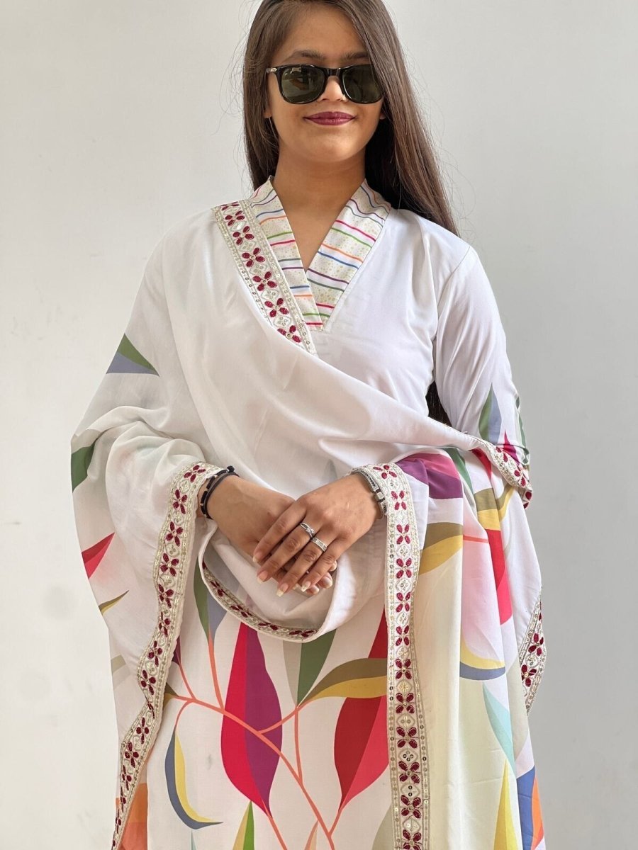 Muslin Cotton Dress Salwar Kameez Ready To Wear Suits Indian Wedding Bollywood - 001FASHIONFORWARD