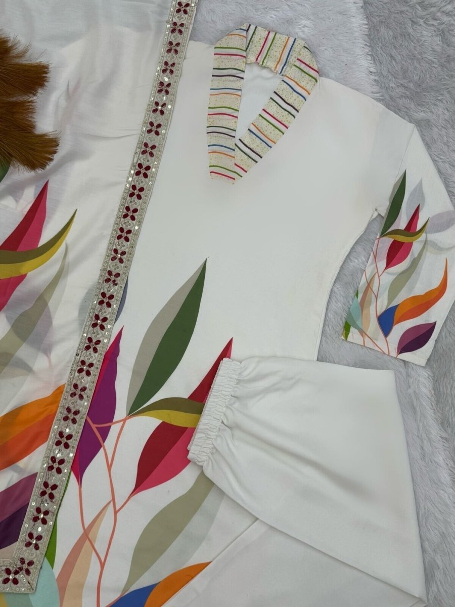 Muslin Cotton Dress Salwar Kameez Ready To Wear Suits Indian Wedding Bollywood - 001FASHIONFORWARD