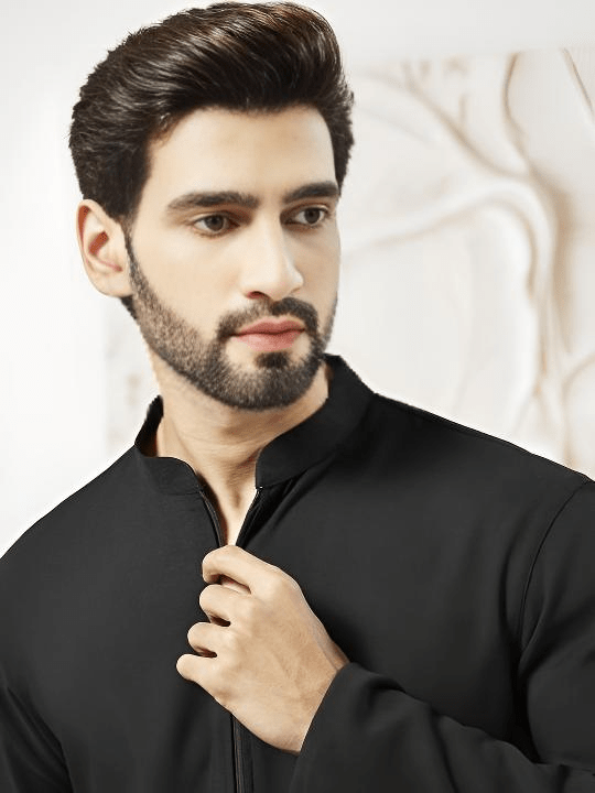 New Men’s Indian Short Kurta 100% Cotton Traditional Solid Plus Size Solid Kurta - 001FASHIONFORWARD