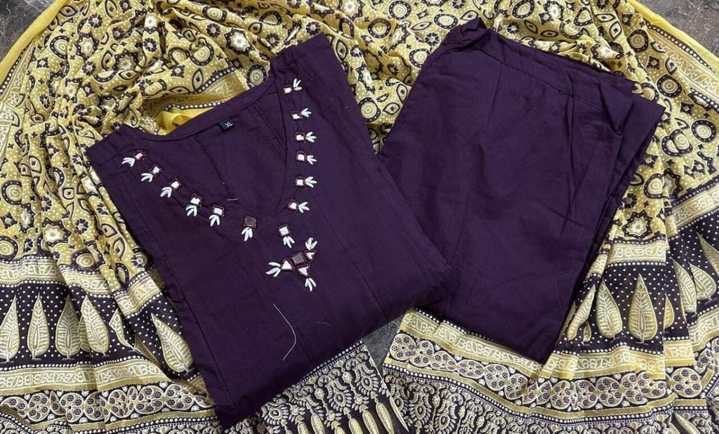 New Purple Cotton Anarkali Flared Suit Gown – Bollywood Indian Pakistani Wear - 001FASHIONFORWARD