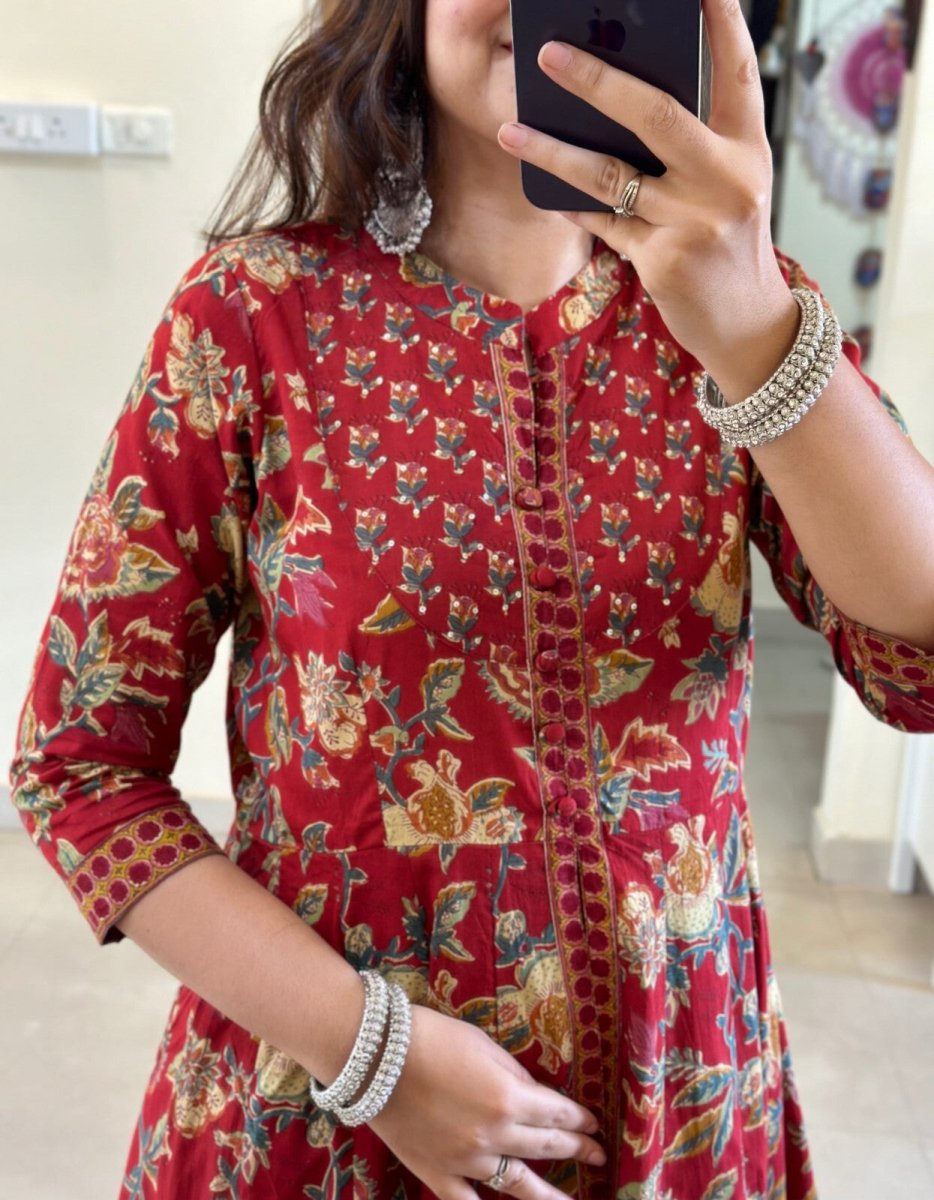 Pakistani Anarkali Gown Kurta Pant Set Indian Party Wear Top Tunic Kurti Dress - 001FASHIONFORWARD
