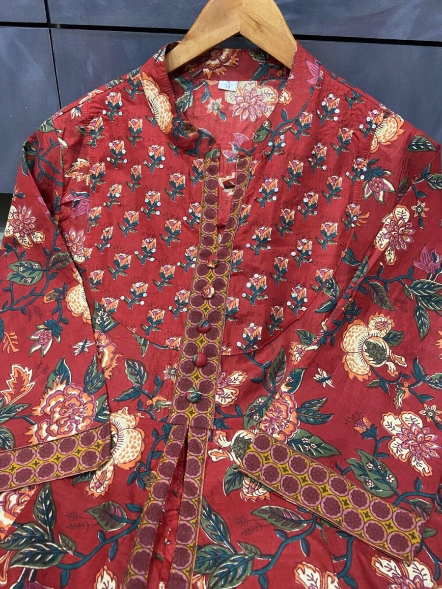 Pakistani Anarkali Gown Kurta Pant Set Indian Party Wear Top Tunic Kurti Dress - 001FASHIONFORWARD