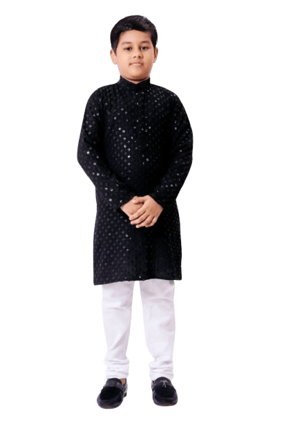 Pakistani Indian Kid Boy Kurta Kameez for Eid Party Wedding Mehndi Age 5 to 12 - 001FASHIONFORWARD