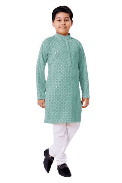 Pakistani Indian Kid Boy Kurta Kameez for Eid Party Wedding Mehndi Age 5 to 12 - 001FASHIONFORWARD