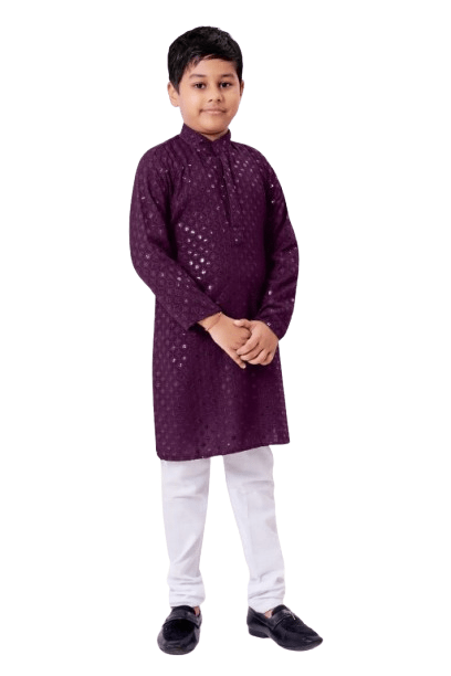 Pakistani Indian Kid Boy Kurta Kameez for Eid Party Wedding Mehndi Age 5 to 12 - 001FASHIONFORWARD