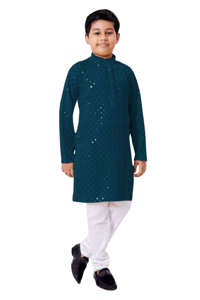 Pakistani Indian Kid Boy Kurta Kameez for Eid Party Wedding Mehndi Age 5 to 12 - 001FASHIONFORWARD