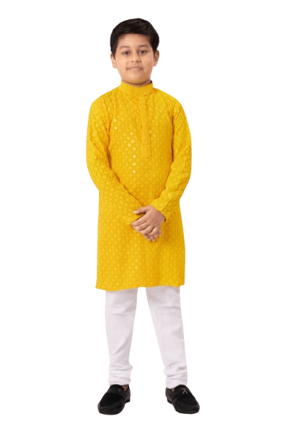 Pakistani Indian Kid Boy Kurta Kameez for Eid Party Wedding Mehndi Age 5 to 12 - 001FASHIONFORWARD