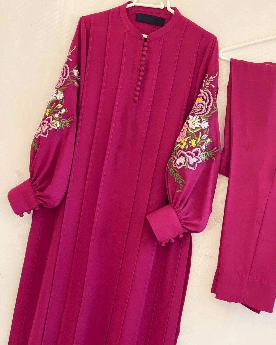 Pakistani Indian Kurti Kurta 3PC Salwar Kameez Chunni Tunic Silk Kurti - 001FASHIONFORWARD