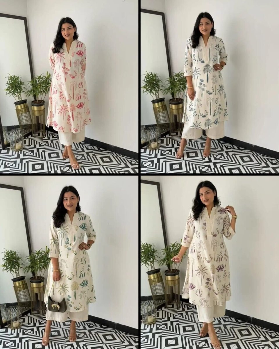 Pakistani Salwar Kameez Ready To Wear Dress Suits Cotton Party Bollywood 2 pcs - 001FASHIONFORWARD