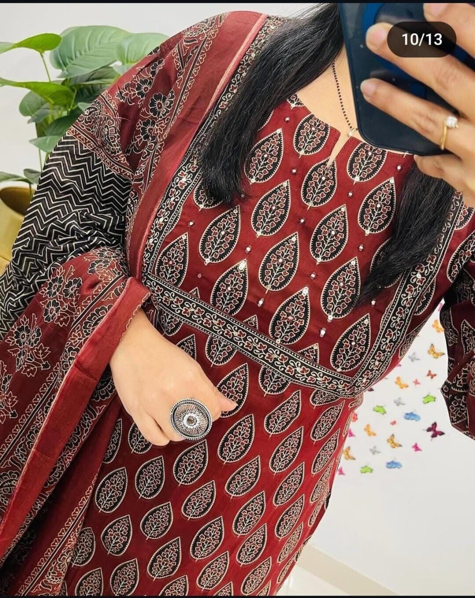 Party Wear Cotton Salwar kameez Pant Set Women Designer Suit Kurti Dress 3PC - 001FASHIONFORWARD