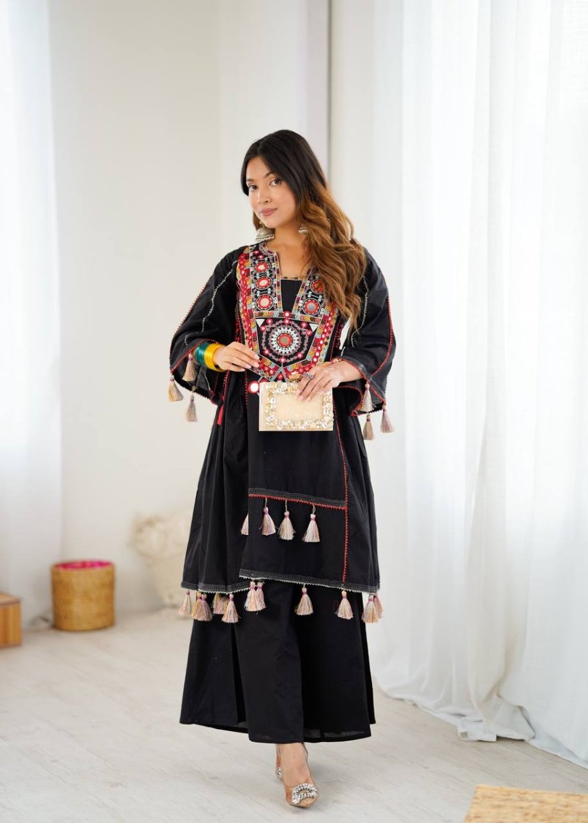Pure Khadi Cotton Sequence work Indian Anarkali Gown co - ord Set – Party Wear - 001FASHIONFORWARD