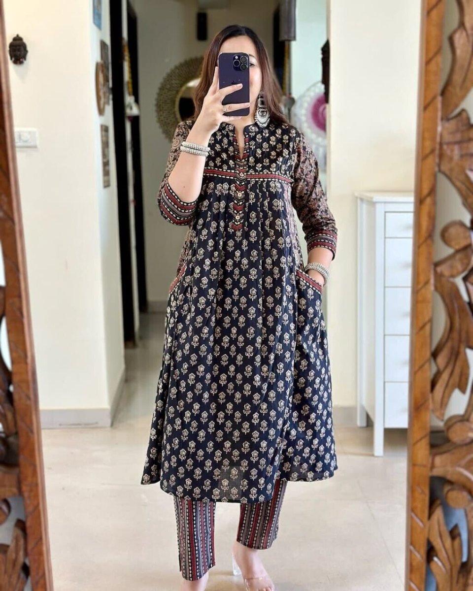 Readymade Indian Cotton Kurti Salwar Kameez Readymade Women Dress Tunic - 001FASHIONFORWARD