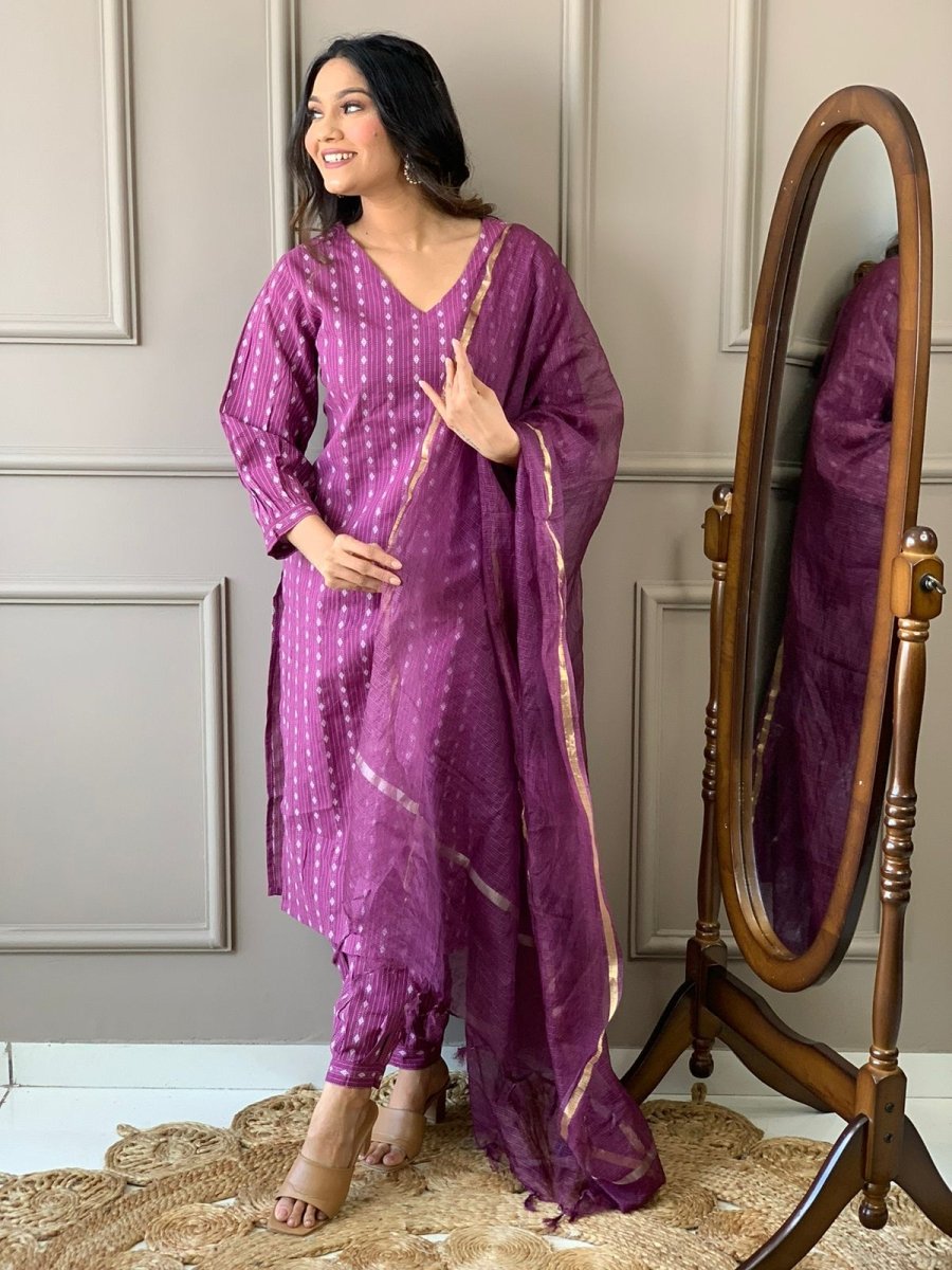Readymade Wedding Salwar Kameez Indian Pakistani Bollywood Cotton Kurti 3 Piece - 001FASHIONFORWARD
