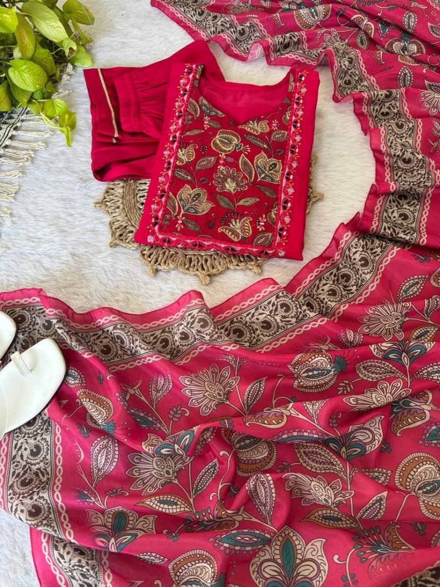 Salwar Kameez Cotton Pakistani Readymade Dress Stitched Bollywood Women Kurta - 001FASHIONFORWARD