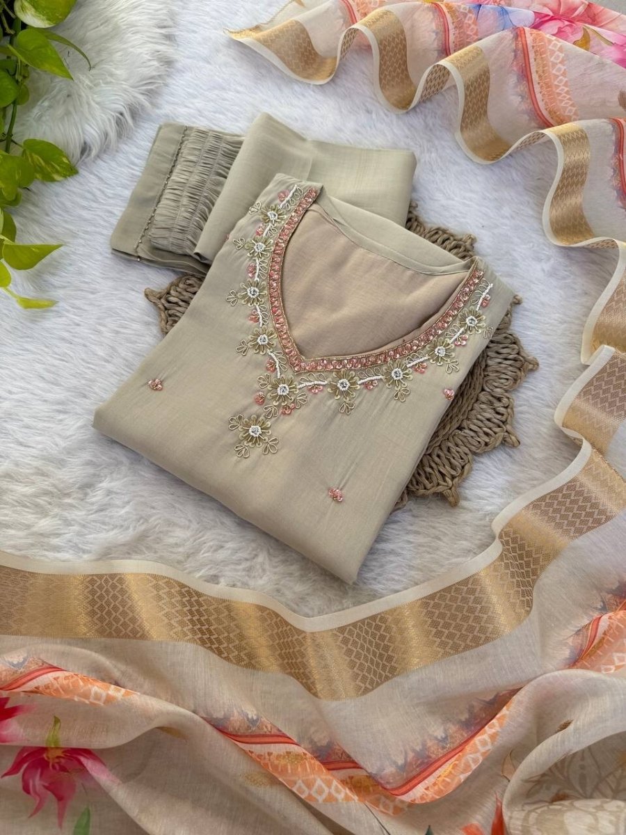 Salwar Kameez Cotton Pakistani Readymade Dress Stitched Bollywood Women Kurta - 001FASHIONFORWARD