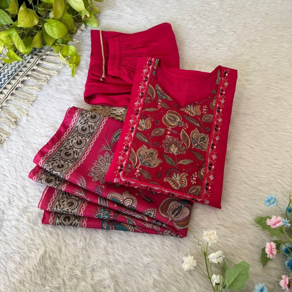 Salwar Kameez Cotton Pakistani Readymade Dress Stitched Bollywood Women Kurta - 001FASHIONFORWARD