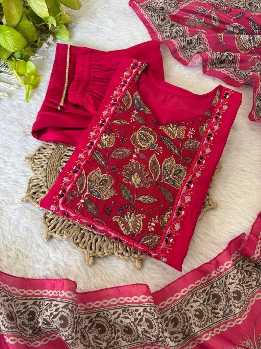 Salwar Kameez Cotton Pakistani Readymade Dress Stitched Bollywood Women Kurta - 001FASHIONFORWARD