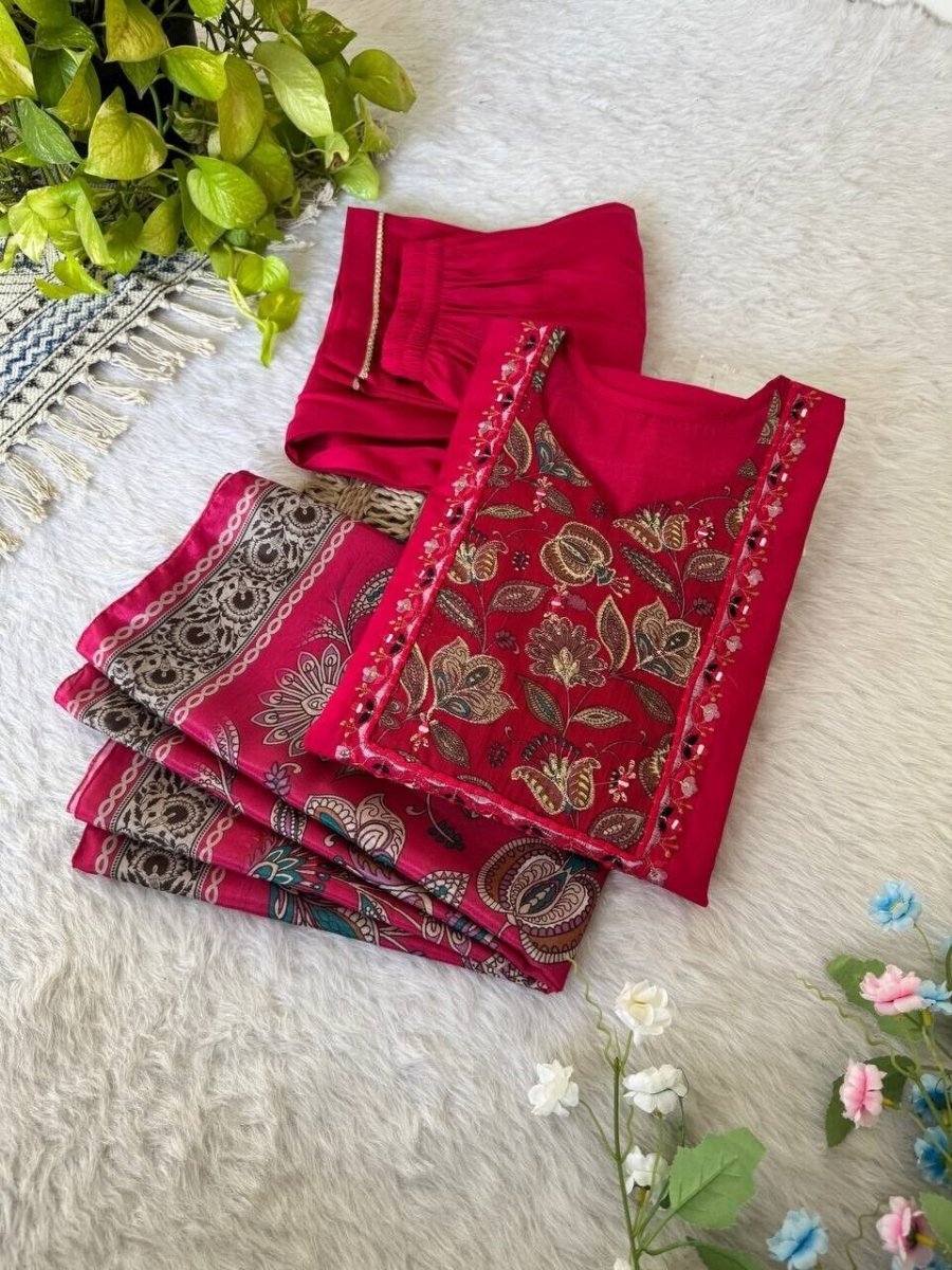 Salwar Kameez Cotton Pakistani Readymade Dress Stitched Bollywood Women Kurta - 001FASHIONFORWARD