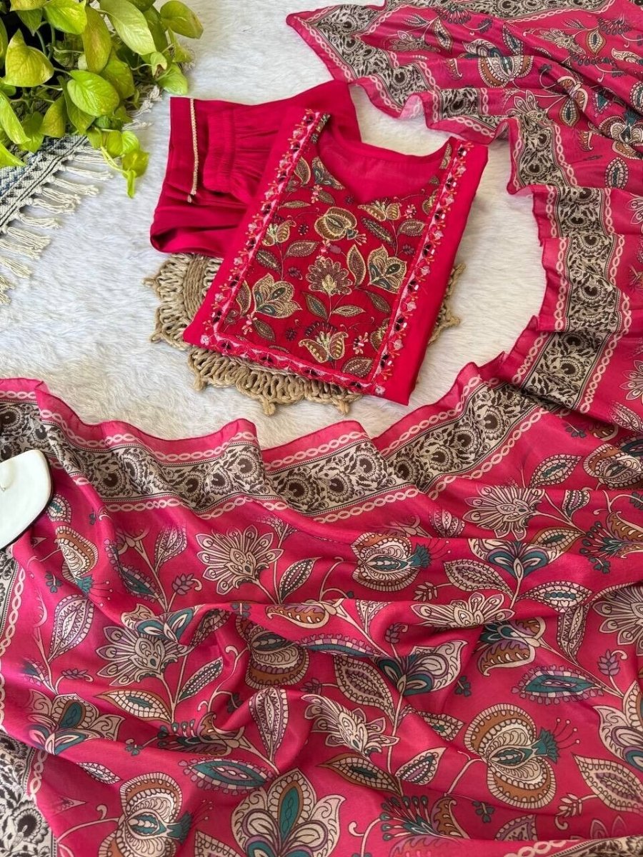 Salwar Kameez Cotton Pakistani Readymade Dress Stitched Bollywood Women Kurta - 001FASHIONFORWARD