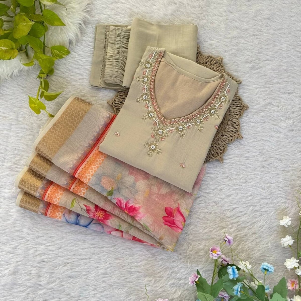 Salwar Kameez Cotton Pakistani Readymade Dress Stitched Bollywood Women Kurta - 001FASHIONFORWARD