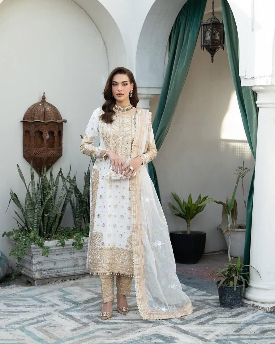 Salwar Kameez Pakistani Indian Wedding Partywear Dress with Dupatta Georgette - 001FASHIONFORWARD