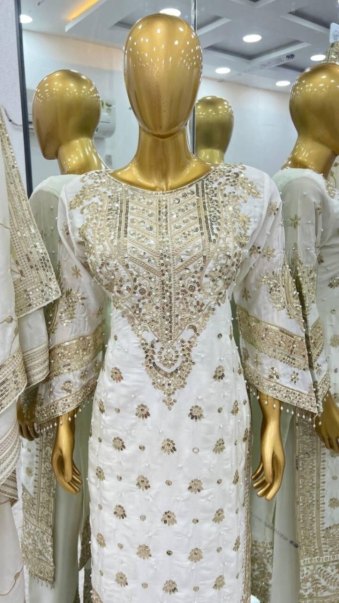 Salwar Kameez Pakistani Indian Wedding Partywear Dress with Dupatta Georgette - 001FASHIONFORWARD