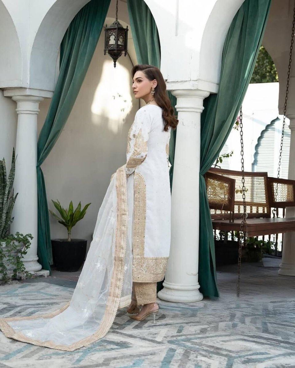 Salwar Kameez Pakistani Indian Wedding Partywear Dress with Dupatta Georgette - 001FASHIONFORWARD