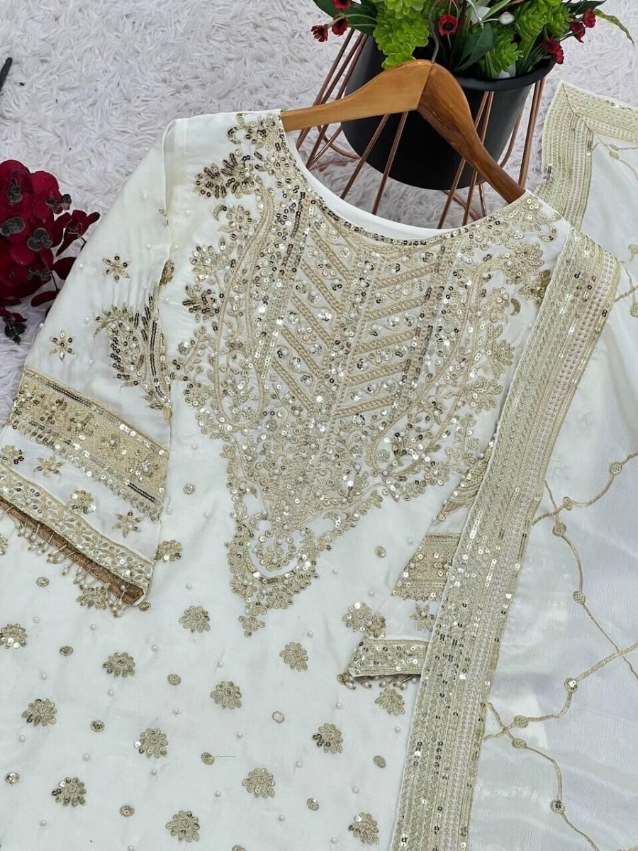Salwar Kameez Pakistani Indian Wedding Partywear Dress with Dupatta Georgette - 001FASHIONFORWARD