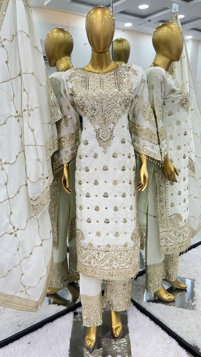 Salwar Kameez Pakistani Indian Wedding Partywear Dress with Dupatta Georgette - 001FASHIONFORWARD