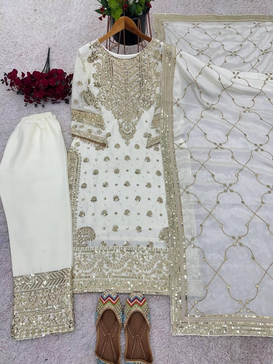 Salwar Kameez Pakistani Indian Wedding Partywear Dress with Dupatta Georgette - 001FASHIONFORWARD