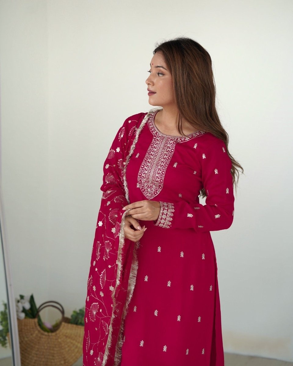 Silk Dress Pakistani Salwar Kameez Readymade Suits Indian Wedding Party 3 Piece - 001FASHIONFORWARD