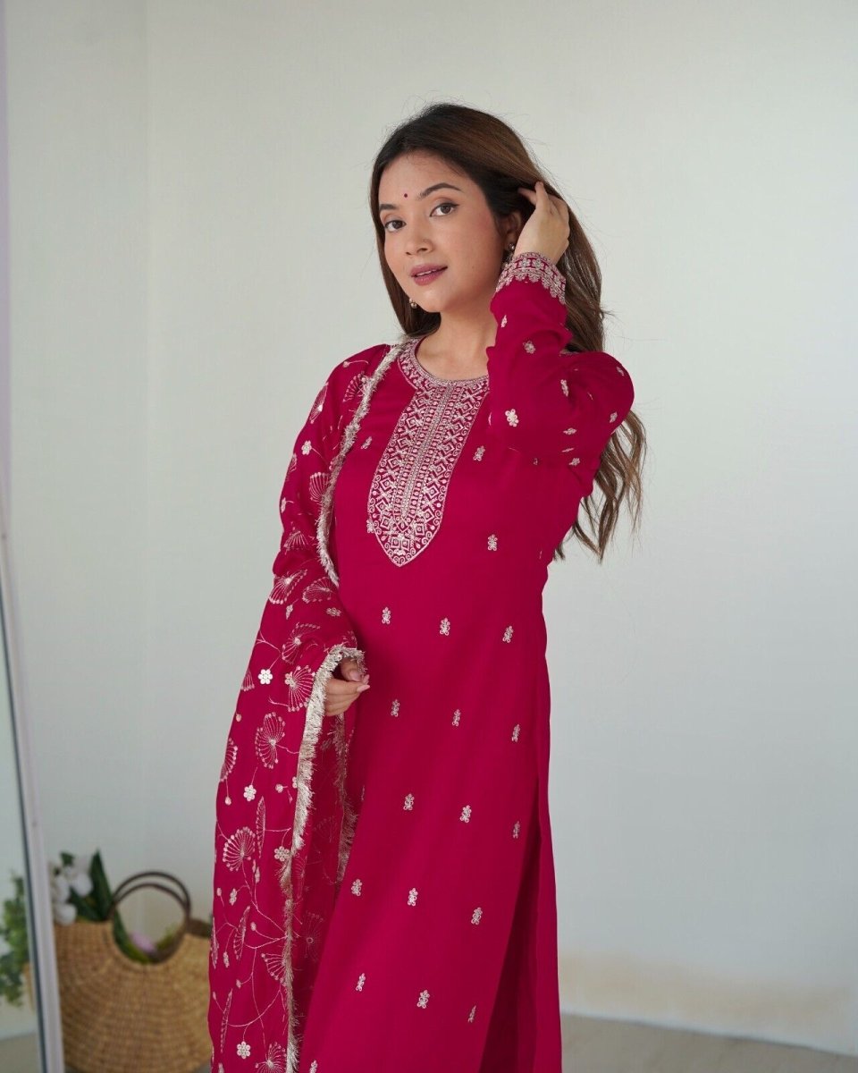 Silk Dress Pakistani Salwar Kameez Readymade Suits Indian Wedding Party 3 Piece - 001FASHIONFORWARD