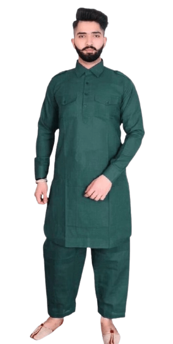 Traditional Indian Wedding Pathani Suit Cotton Kurta Pajama Ready to wear Kurta - 001FASHIONFORWARD