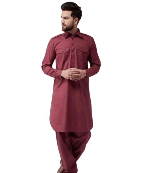 Traditional Indian Wedding Pathani Suit Cotton Kurta Pajama Ready to wear Kurta - 001FASHIONFORWARD