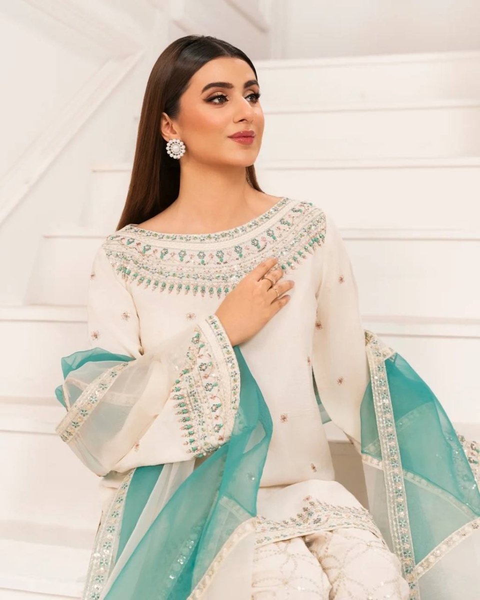 White Farsi Sharara Suit Serenity A Moment of Grace - 001FASHIONFORWARD