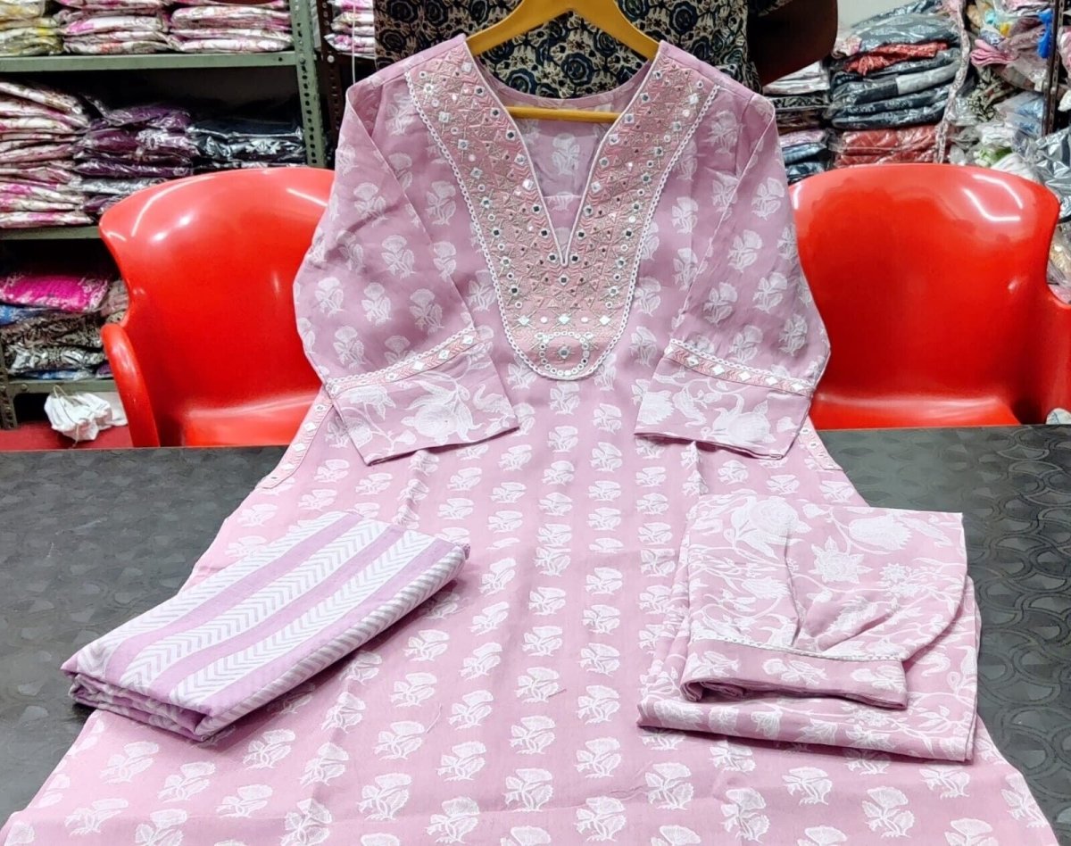 Women Cotton Suit Readymade Salwar Kameez Ready To Party Wear Suit - 001FASHIONFORWARD