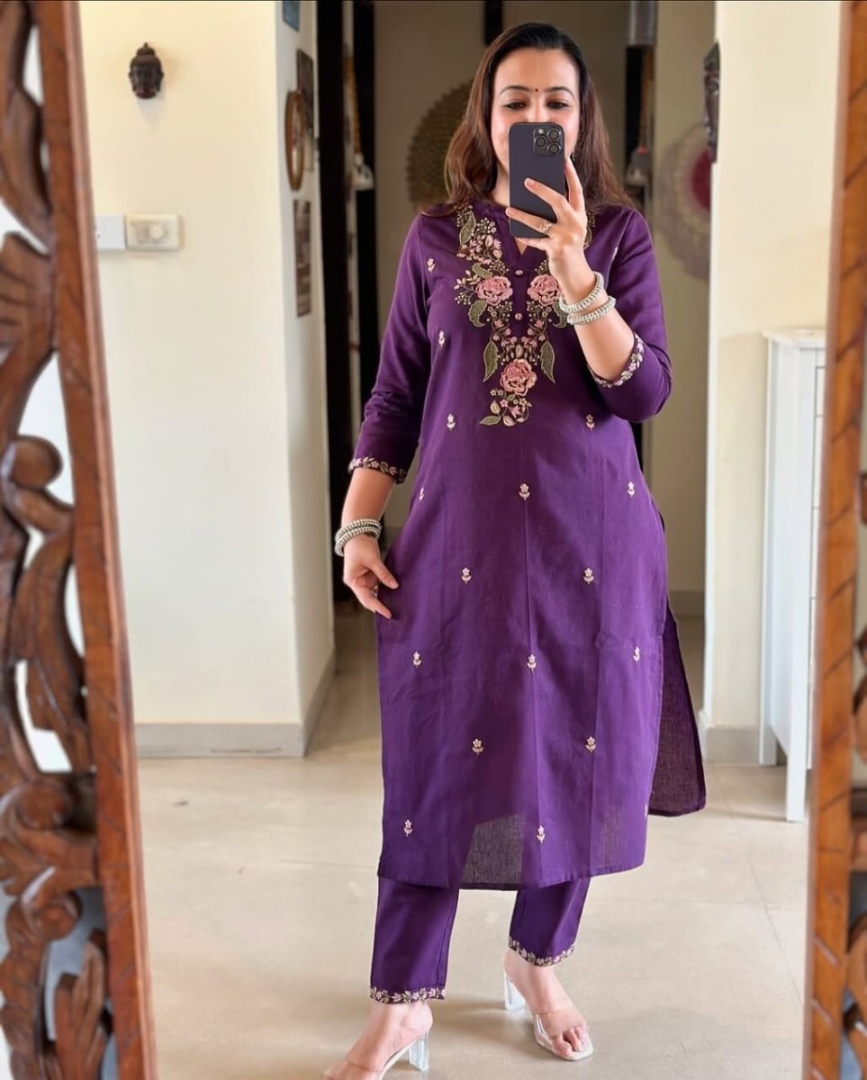 Women Designer Salwar Kameez Suit Indian Floral Printed Cotton Pant Dupatta Set - 001FASHIONFORWARD